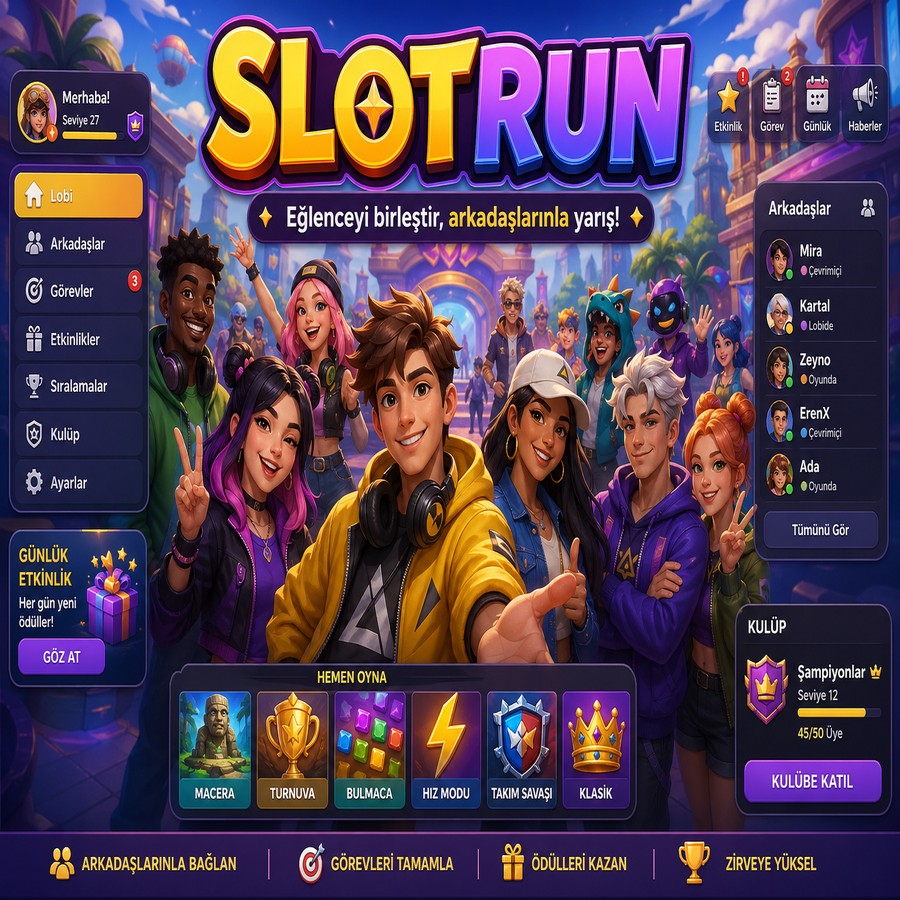 Slotrun çok oyunculu çevrimiçi oyun tezgâhı tanıtım görseli